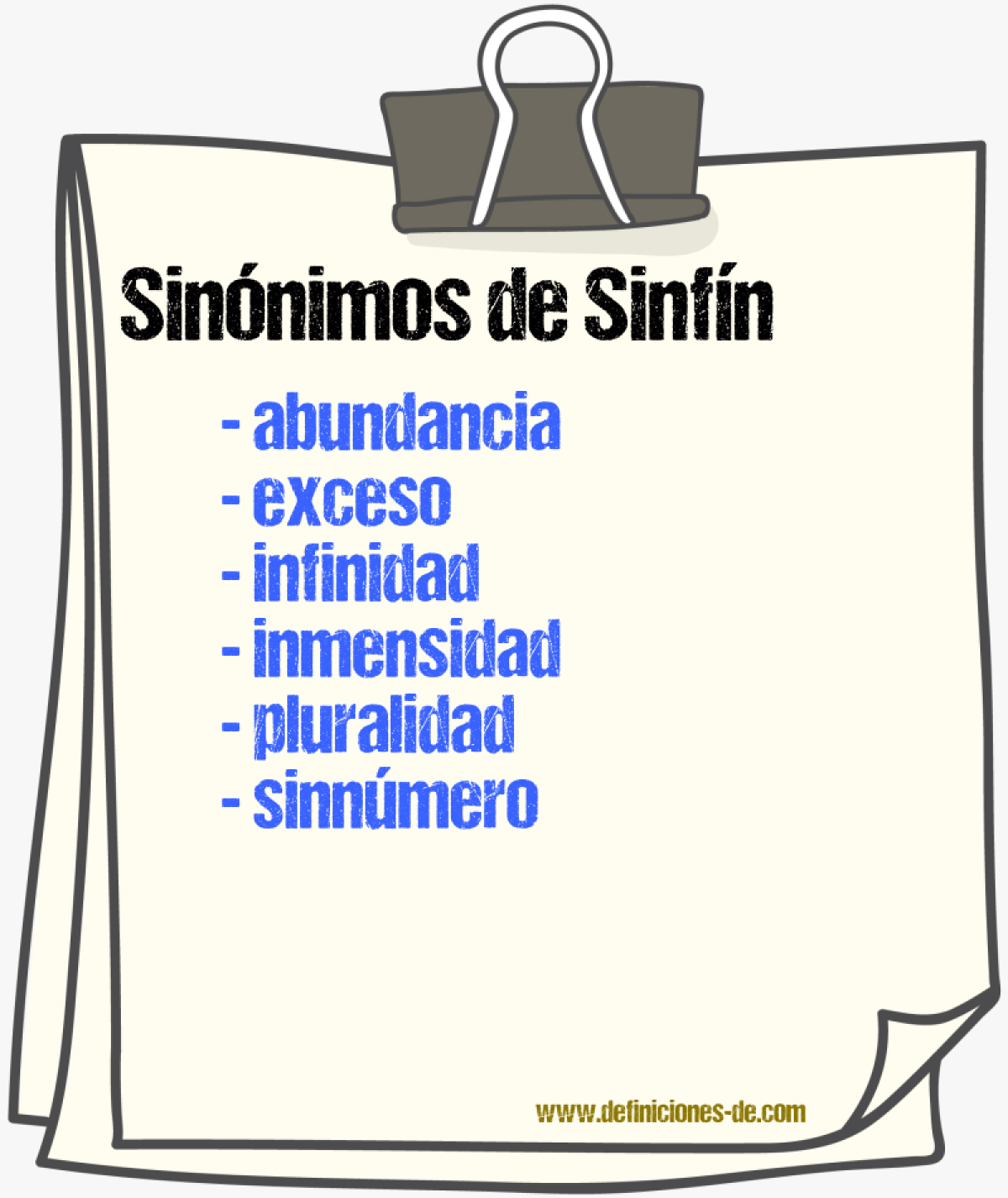 Sinnimos de sinfn