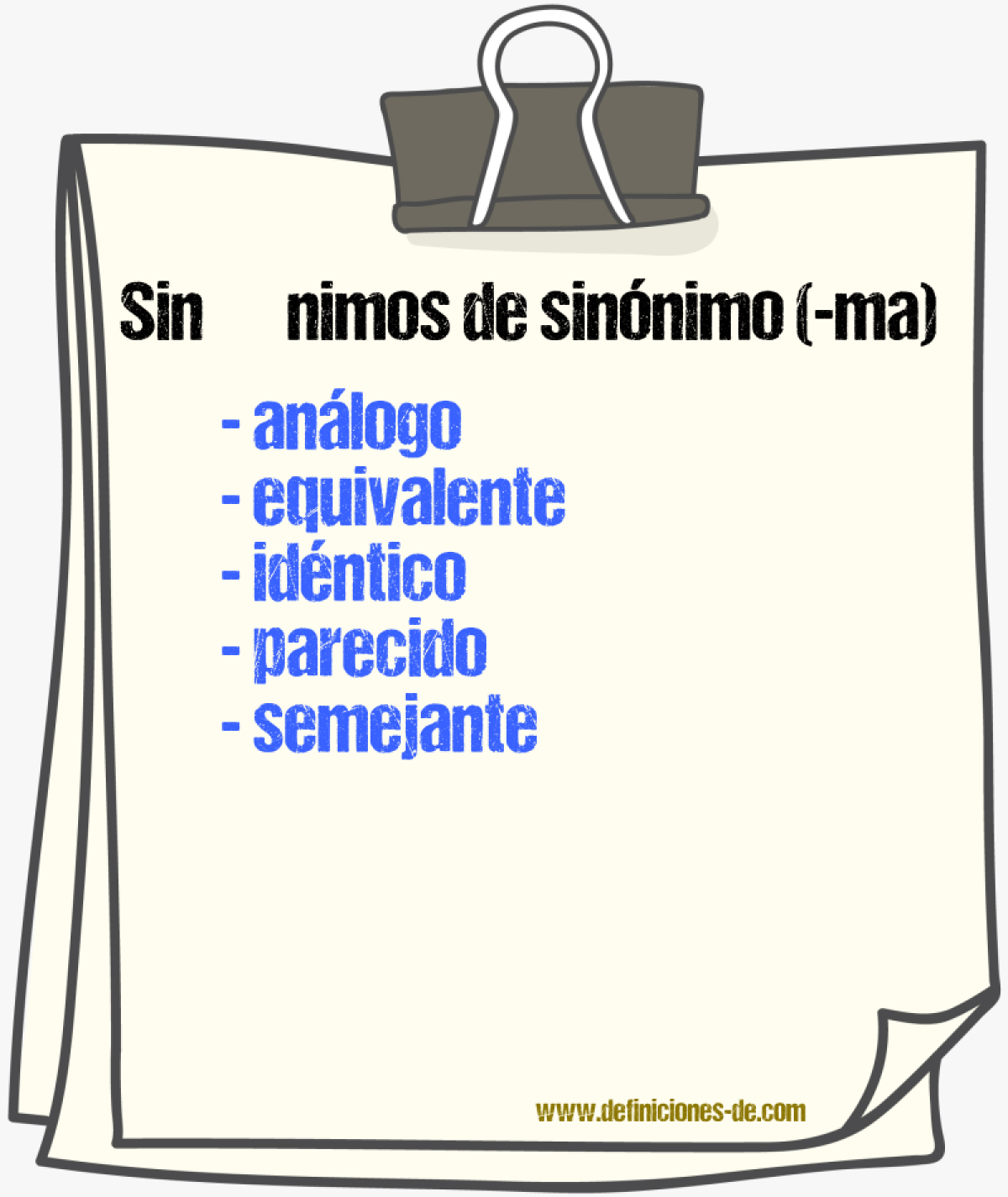 Sinnimos de sinnimo