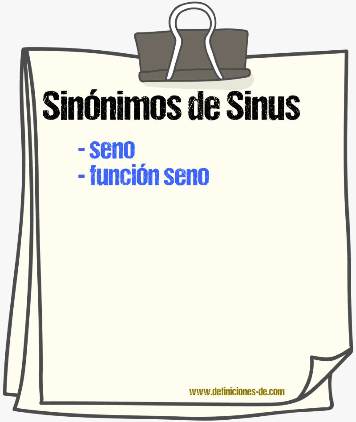 Sinónimos de sinus