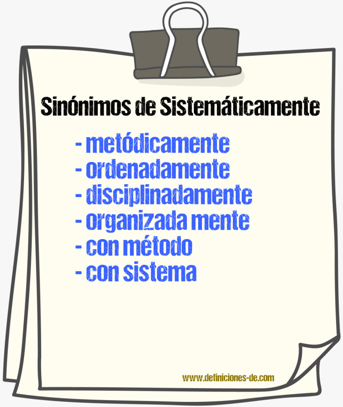 Sinónimos de sistemáticamente