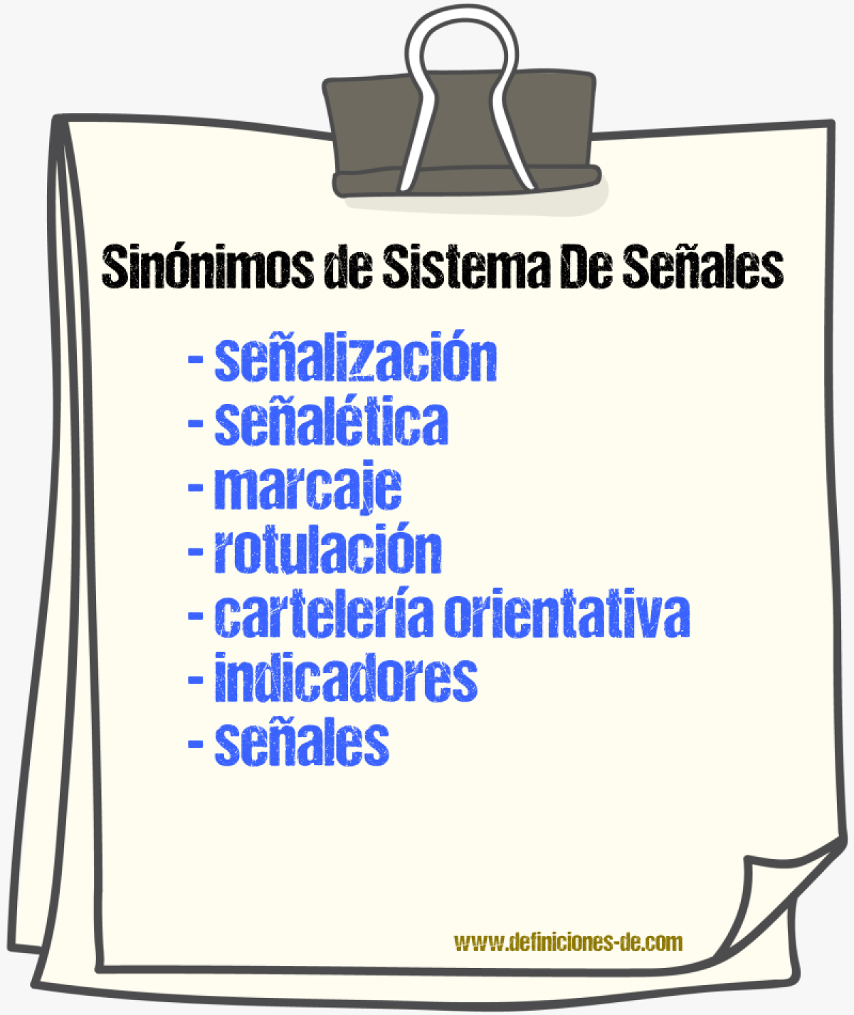 Sinónimos de sistema de señales