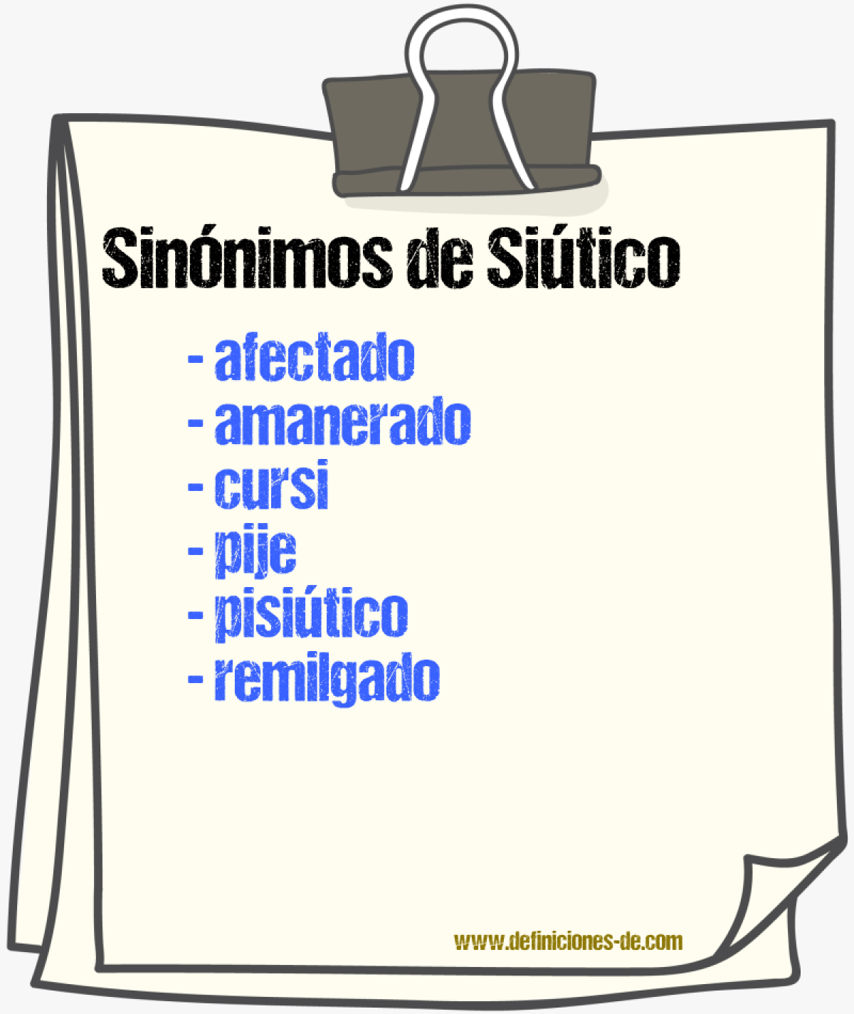 Sinnimos de sitico