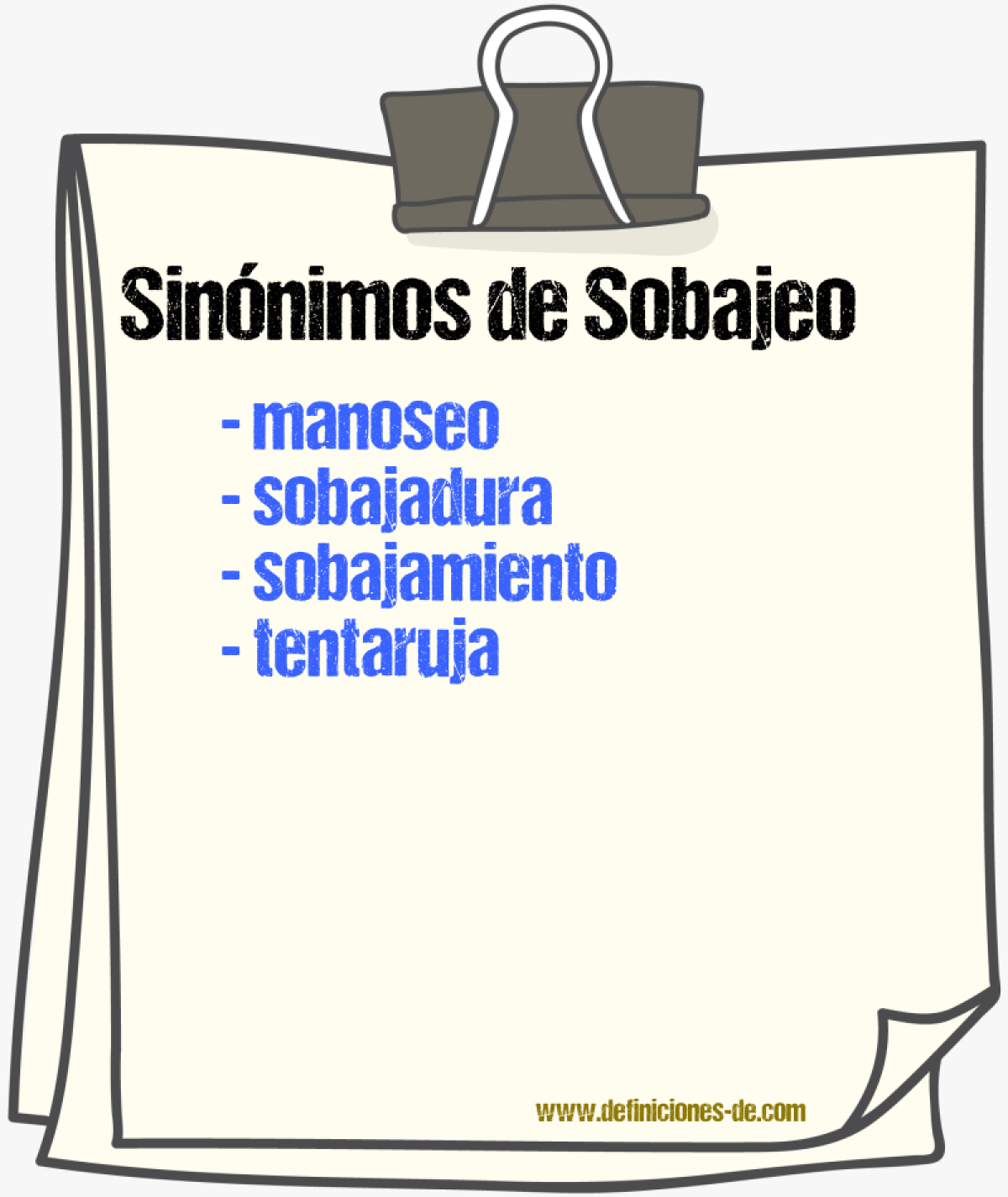 Sinnimos de sobajeo