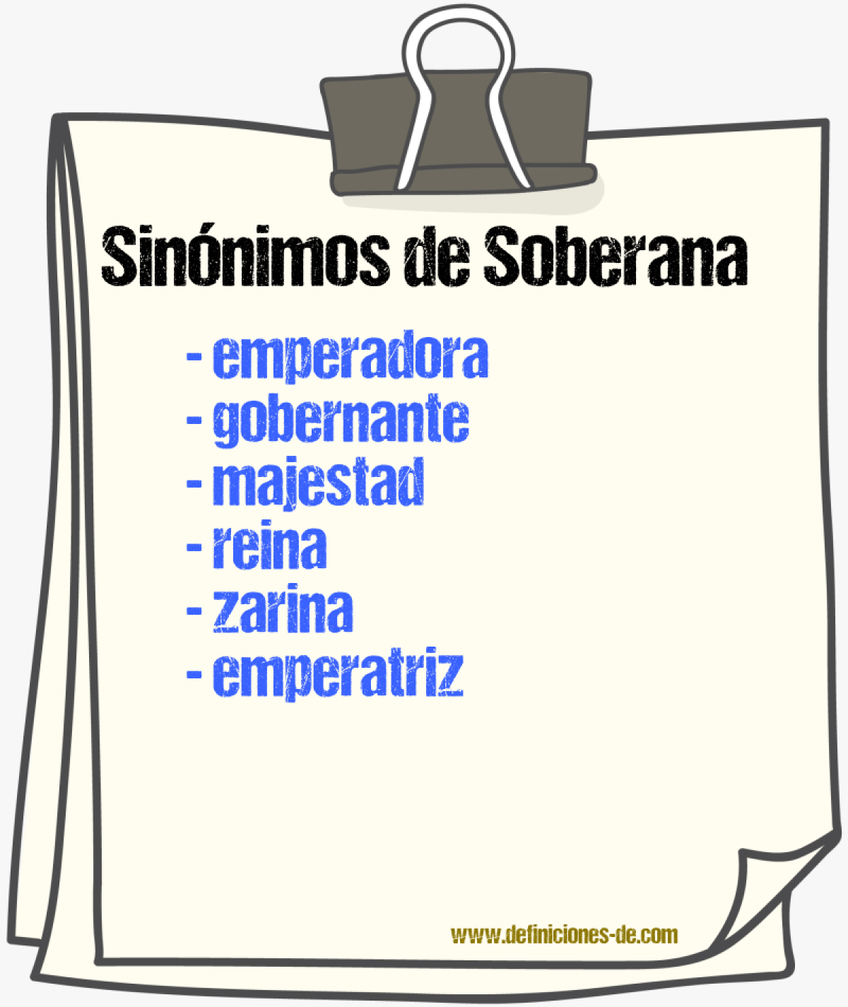 Sinnimos de soberana