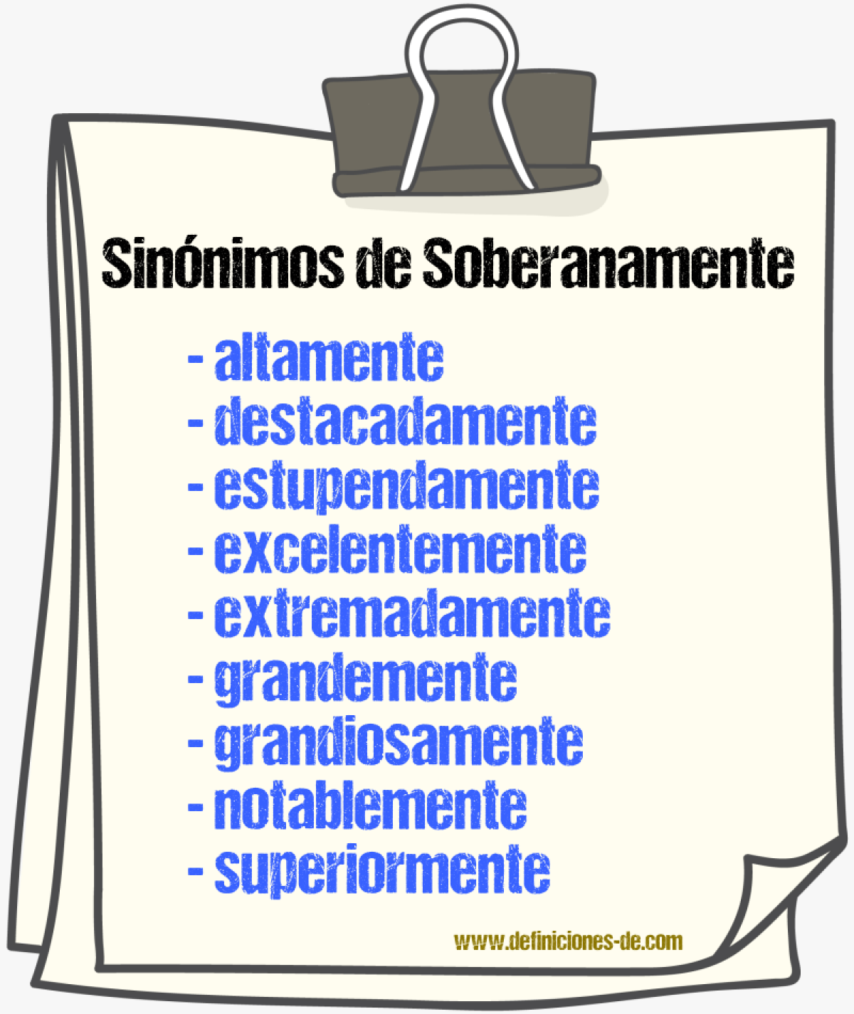 Sinnimos de soberanamente