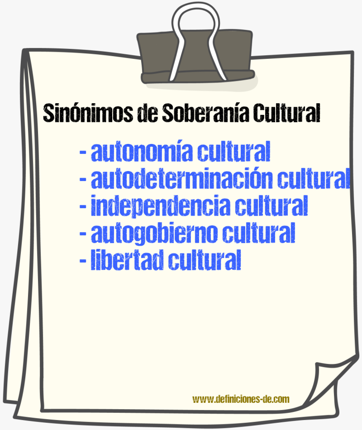 Sinónimos de soberanía cultural