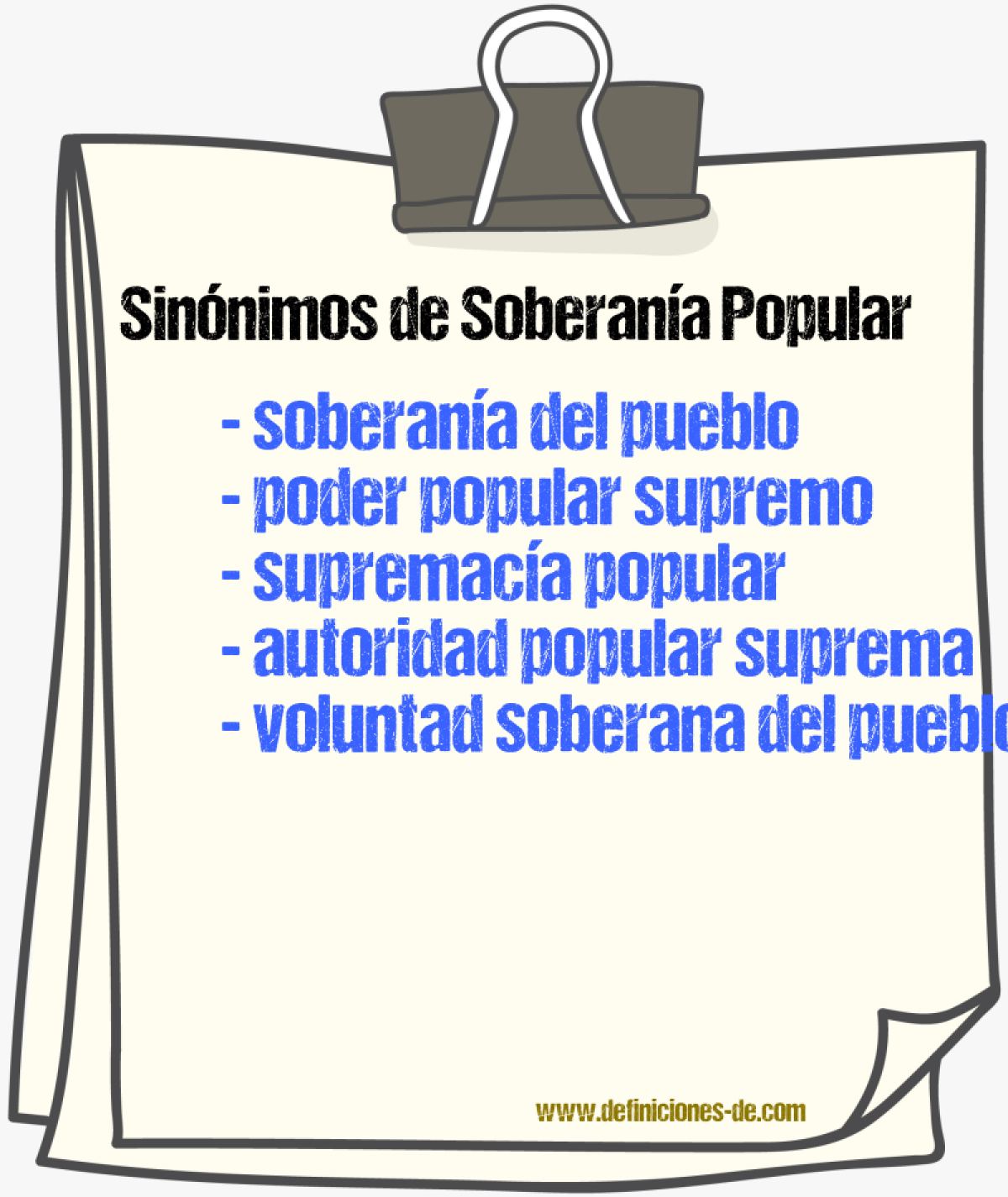 Sinónimos de soberanía popular