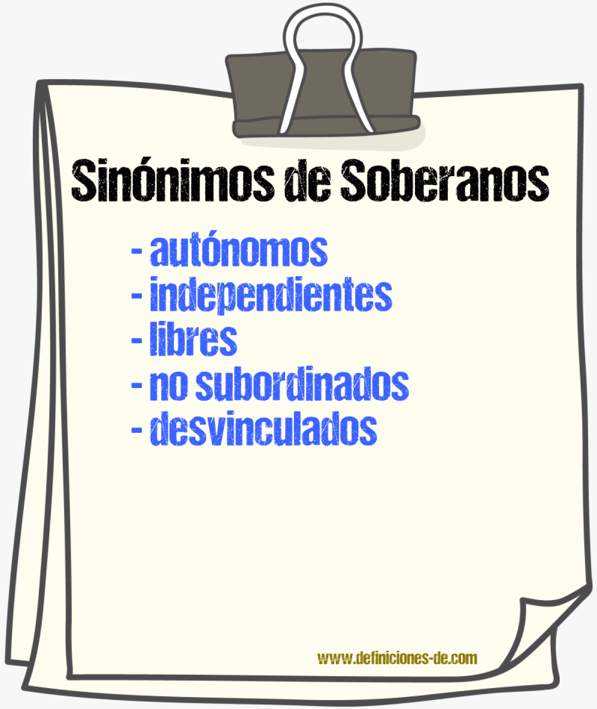 Sinónimos de soberanos