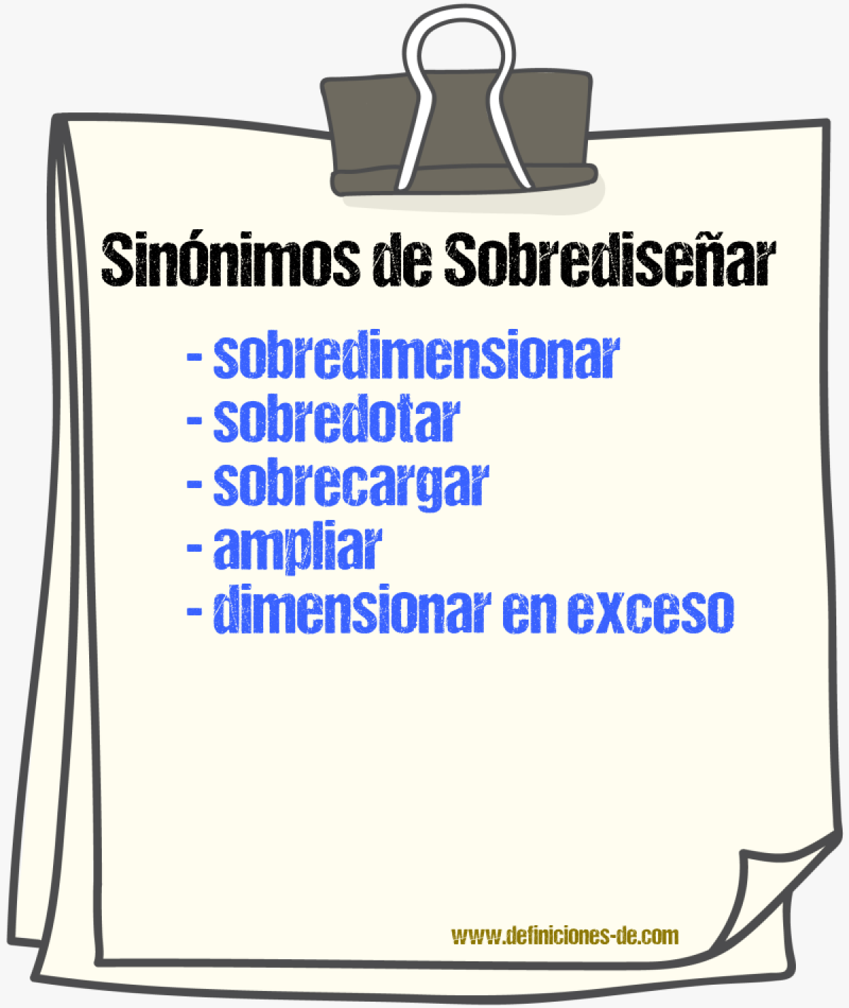 Sinónimos de sobrediseñar