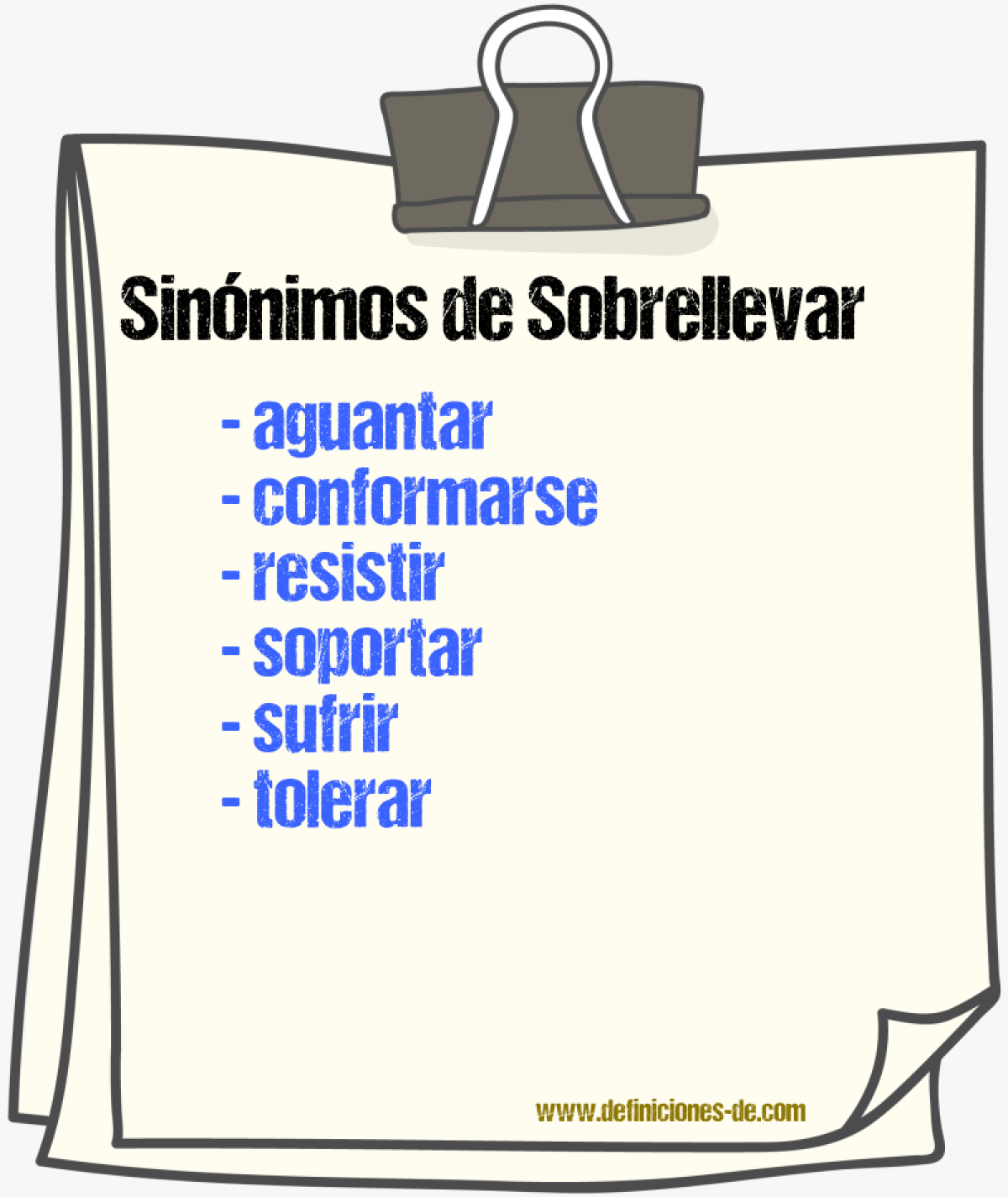 Sinnimos de sobrellevar