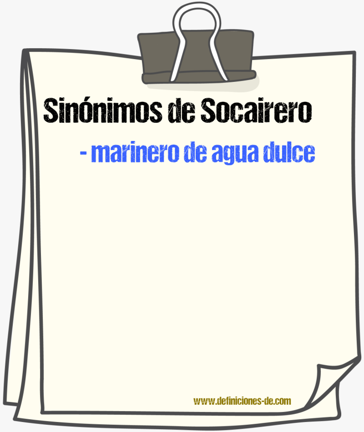 Sinnimos de socairero