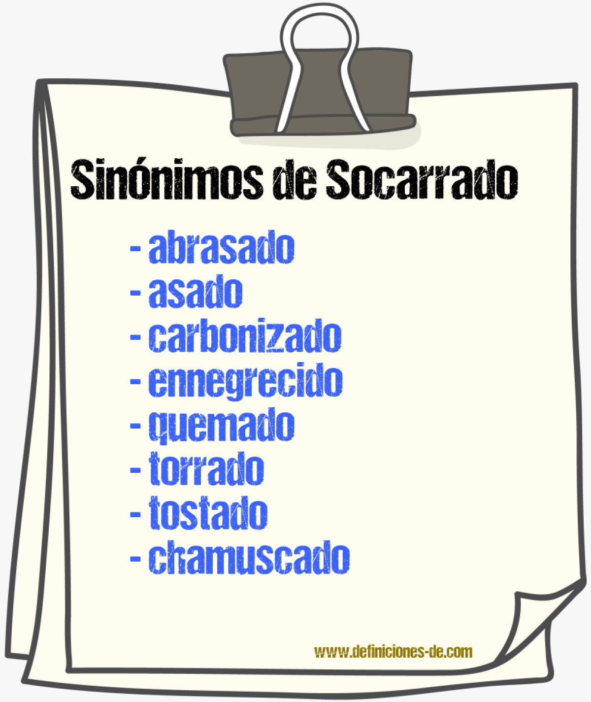 Sinnimos de socarrado