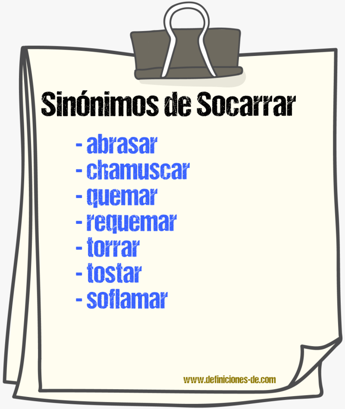 Sinnimos de socarrar