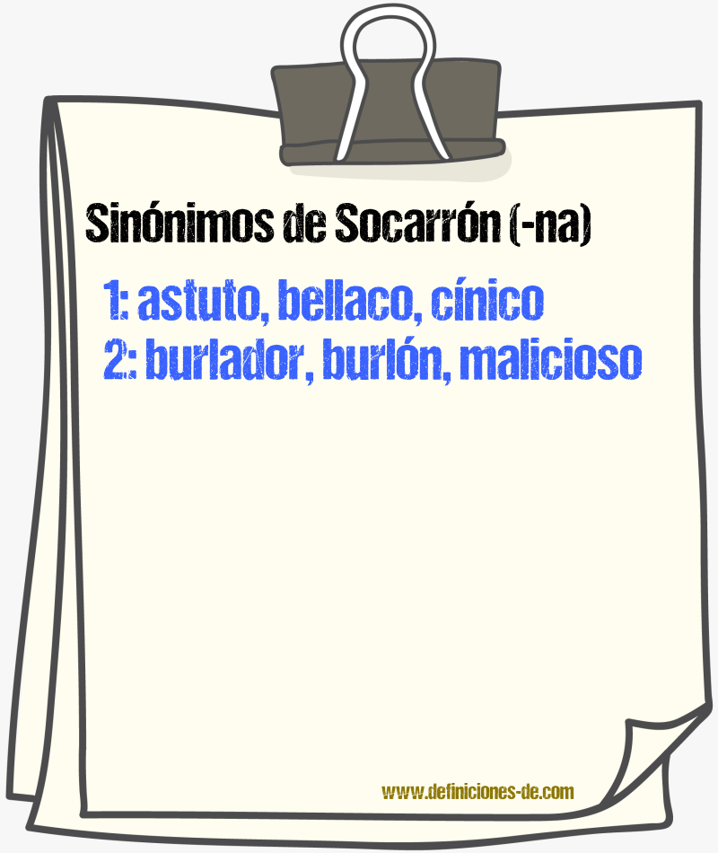 Sinnimos de socarrn