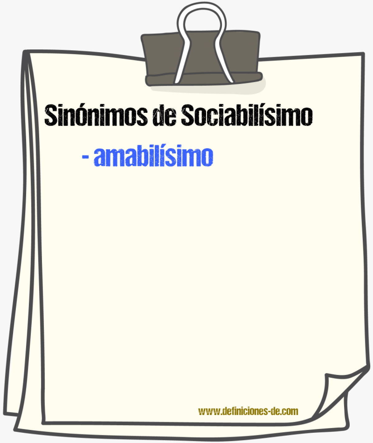 Sinnimos de sociabilsimo