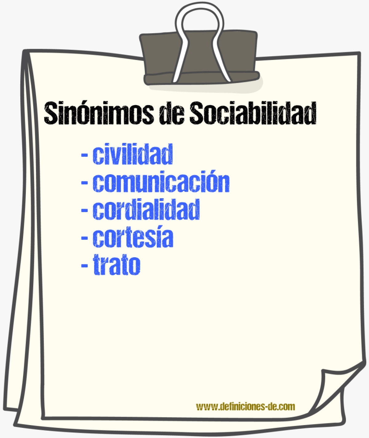 Sinnimos de sociabilidad