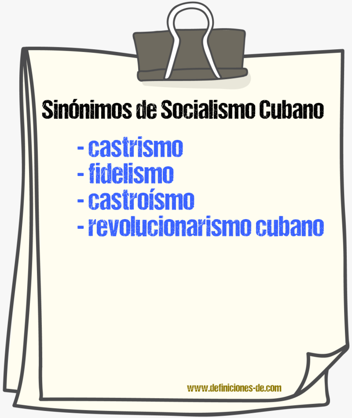 Sinónimos de socialismo cubano