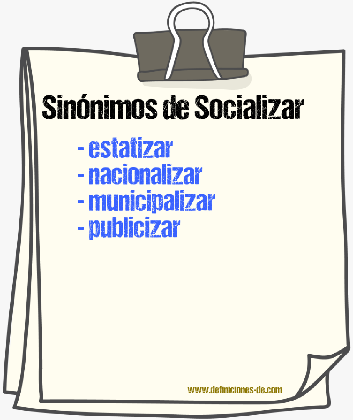 Sinónimos de socializar