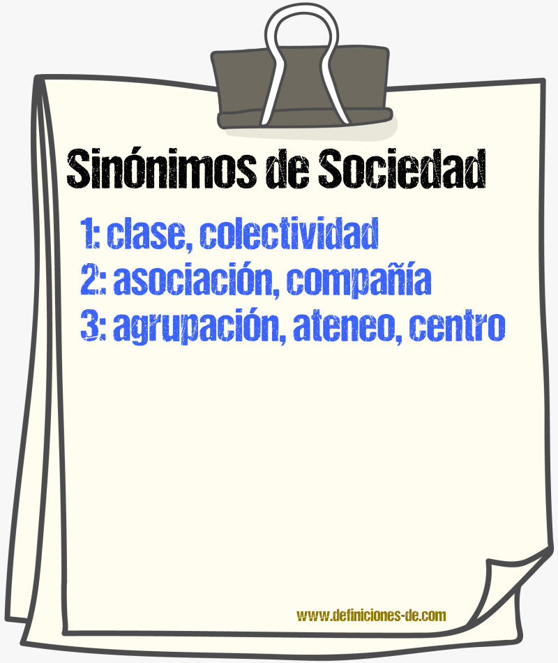 Sinnimos de sociedad