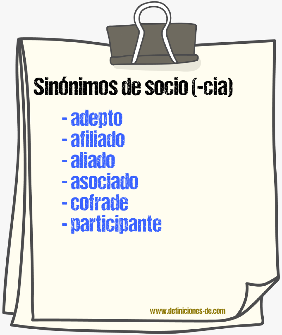 Sinnimos de socio