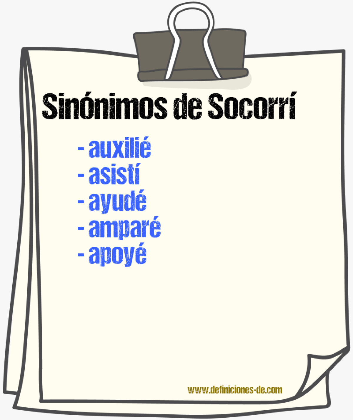 Sinónimos de socorrí