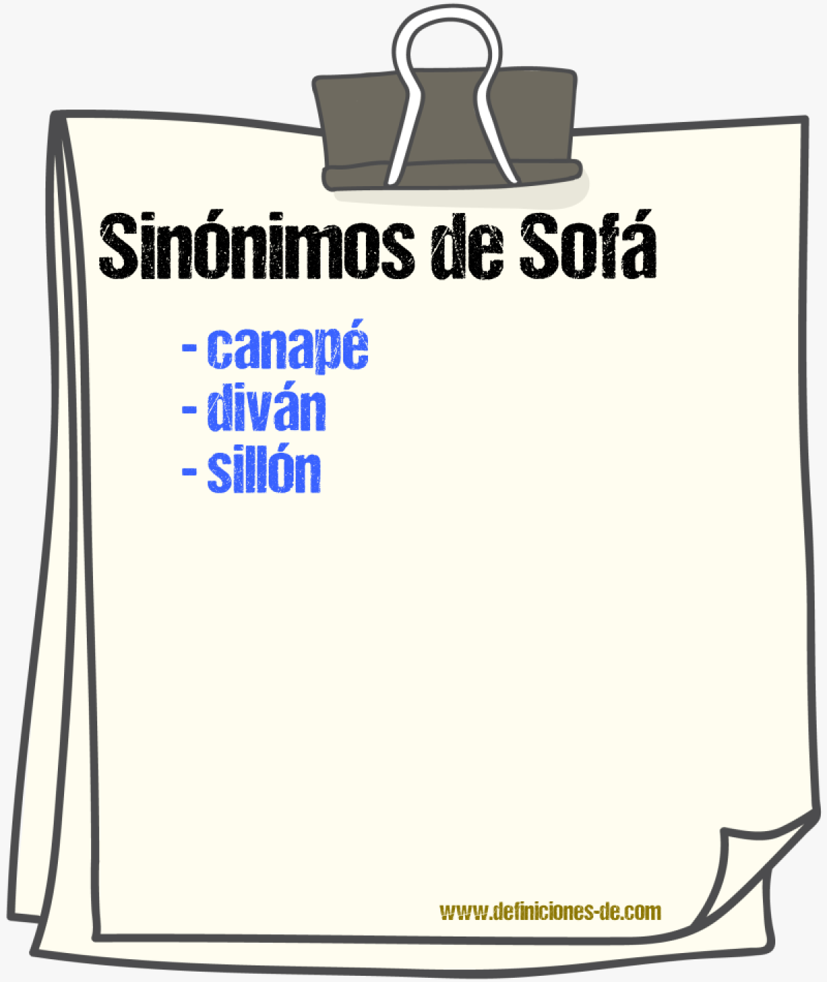 Sinónimos de «sofá»