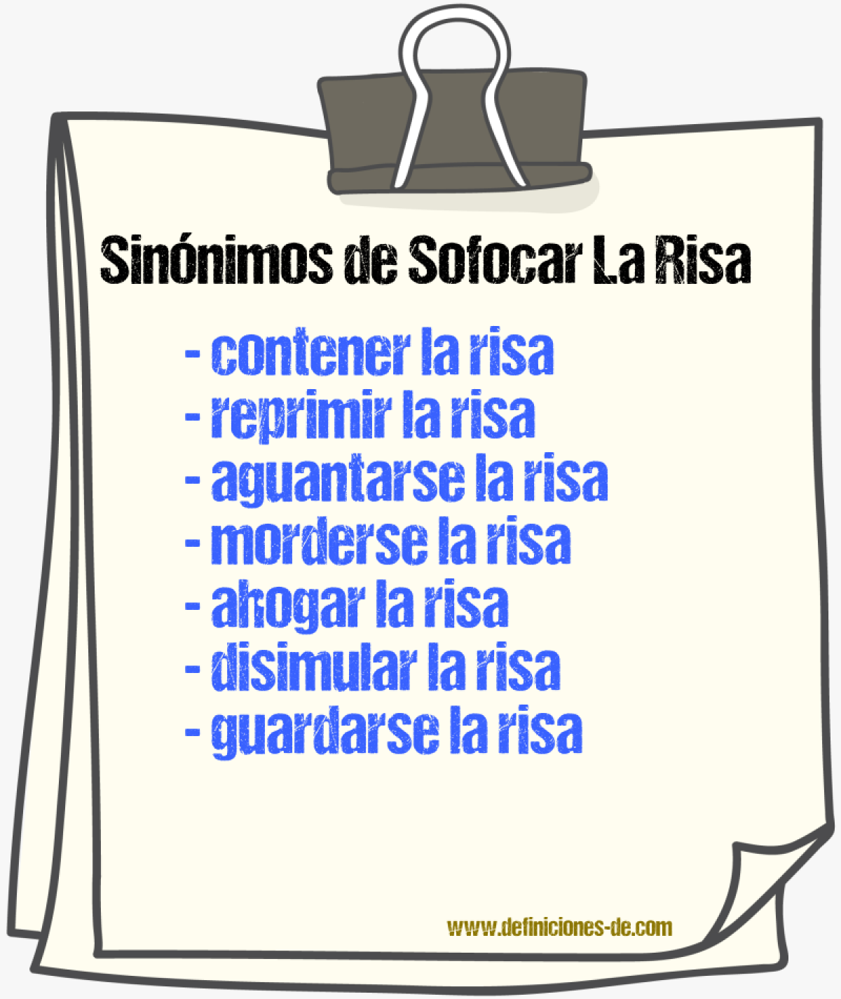 Sinónimos de sofocar la risa