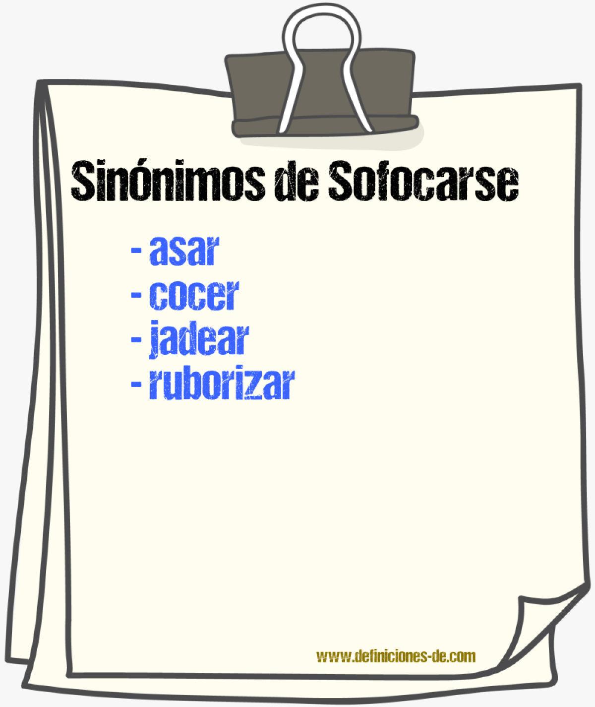 Sinnimos de sofocarse