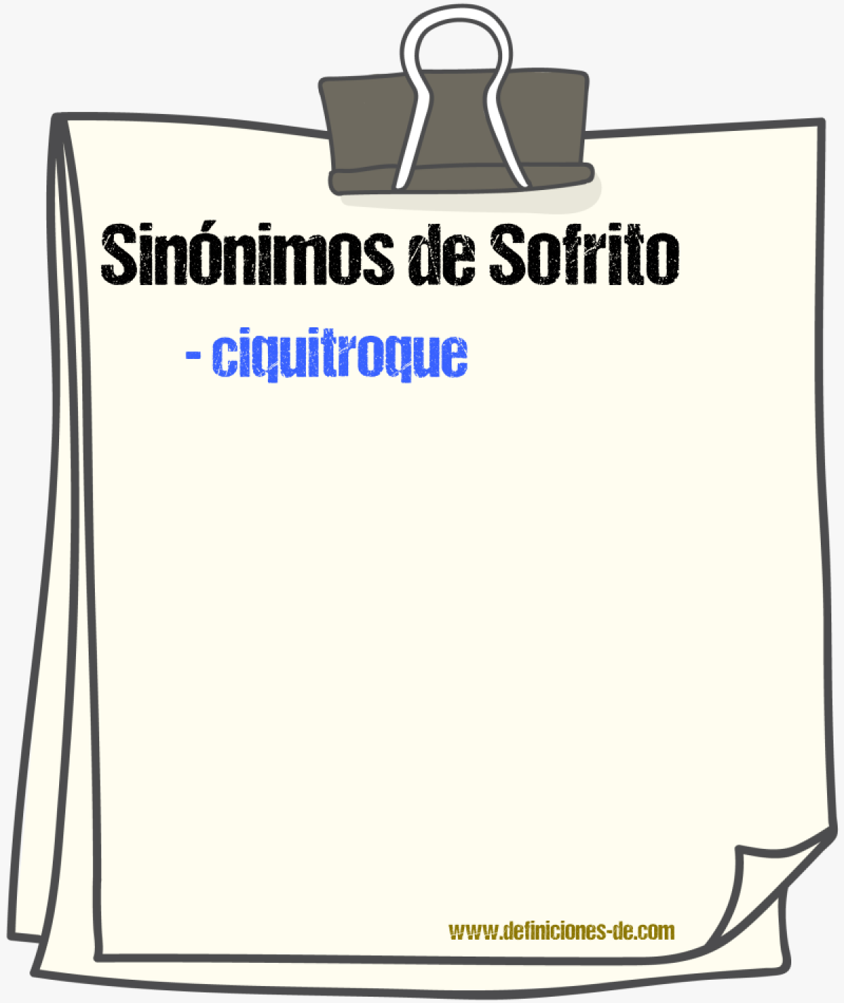 Sinnimos de sofrito