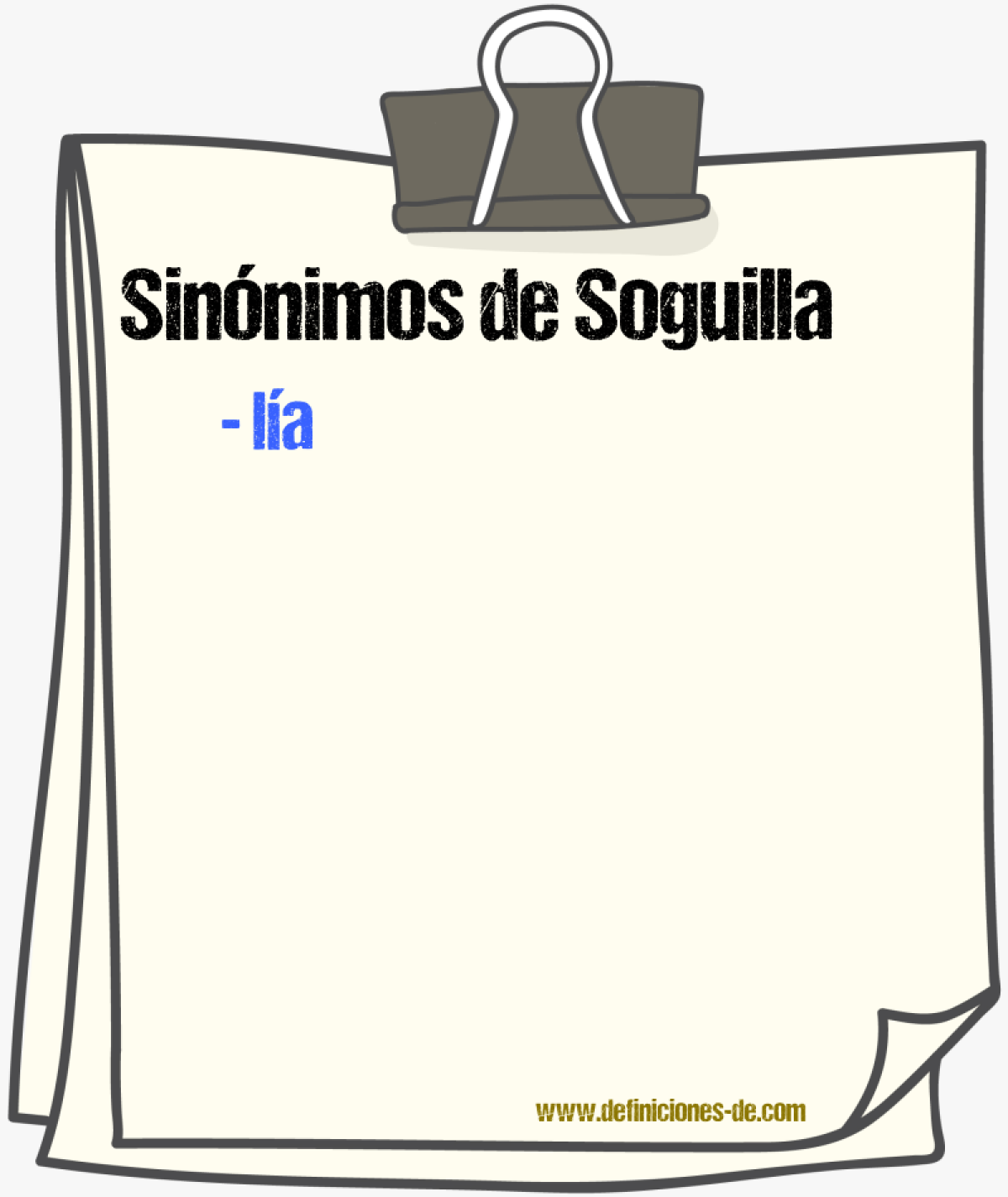 Sinnimos de soguilla