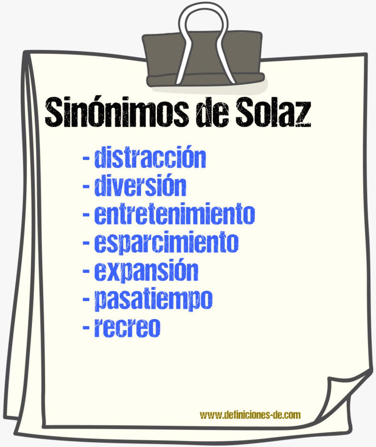 Sinnimos de solaz