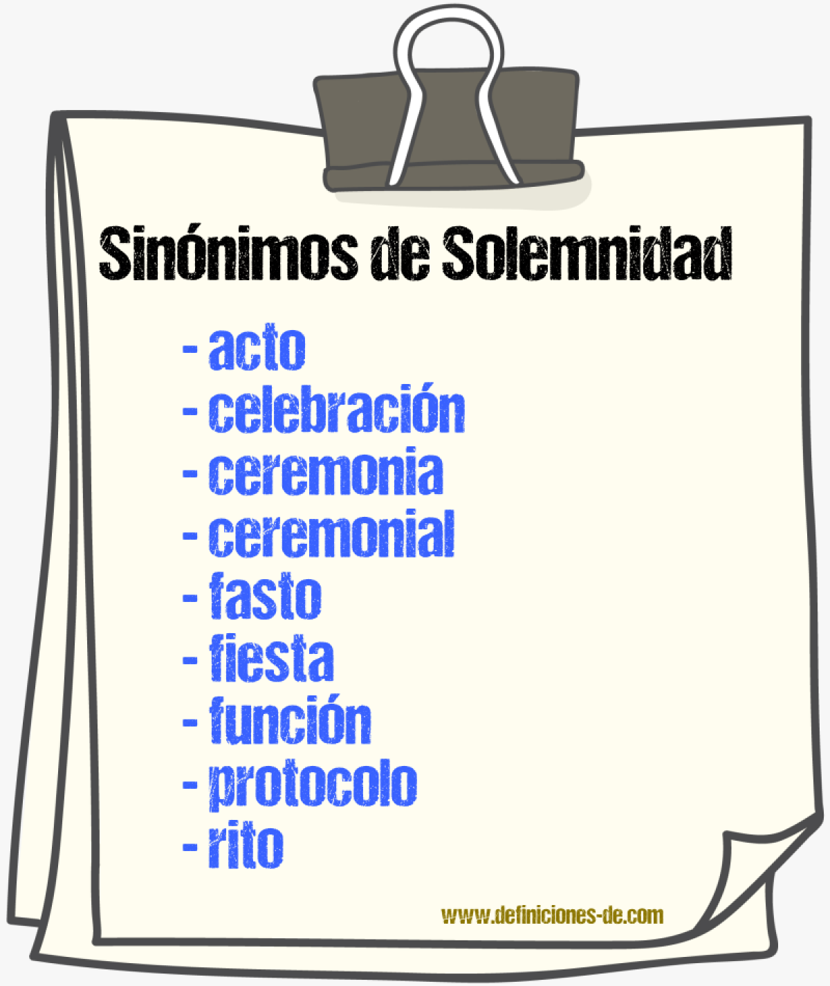 Sinnimos de solemnidad