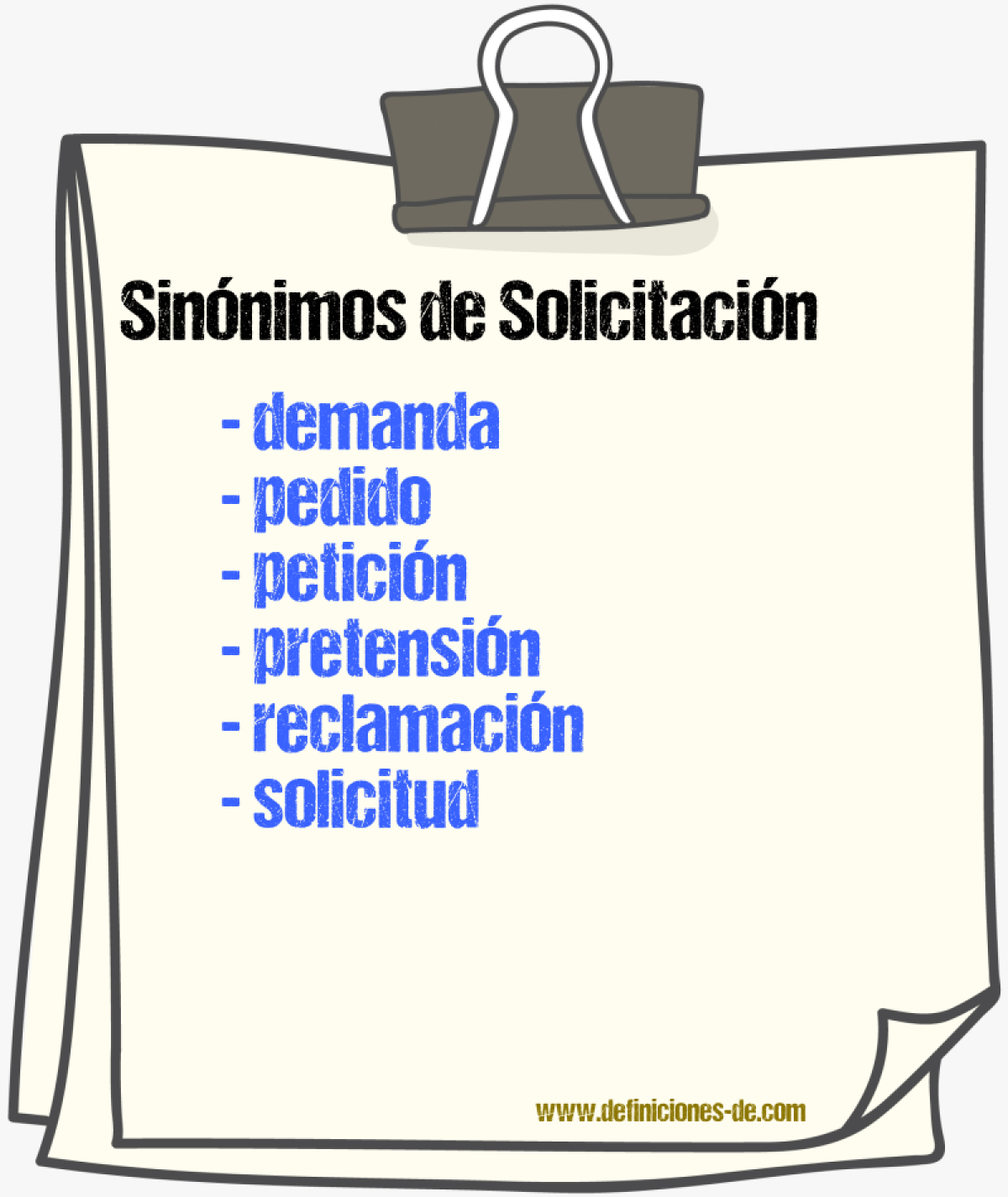 Sinnimos de solicitacin