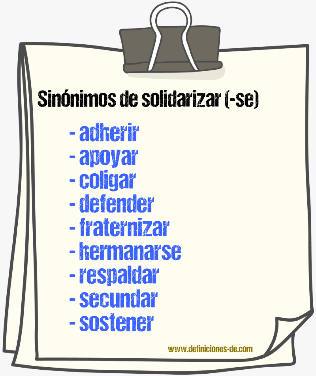 Sinnimos de solidarizar