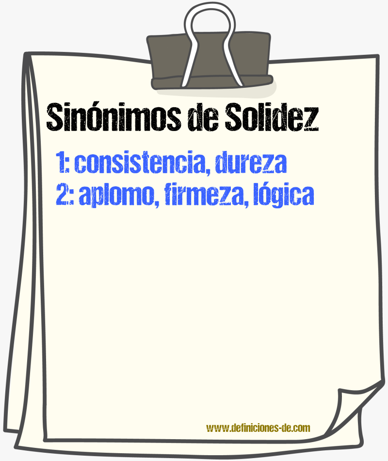 Sinnimos de solidez