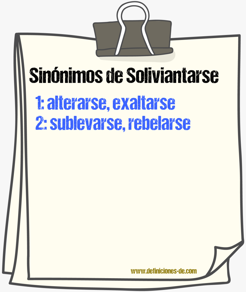 Sinónimos de soliviantarse