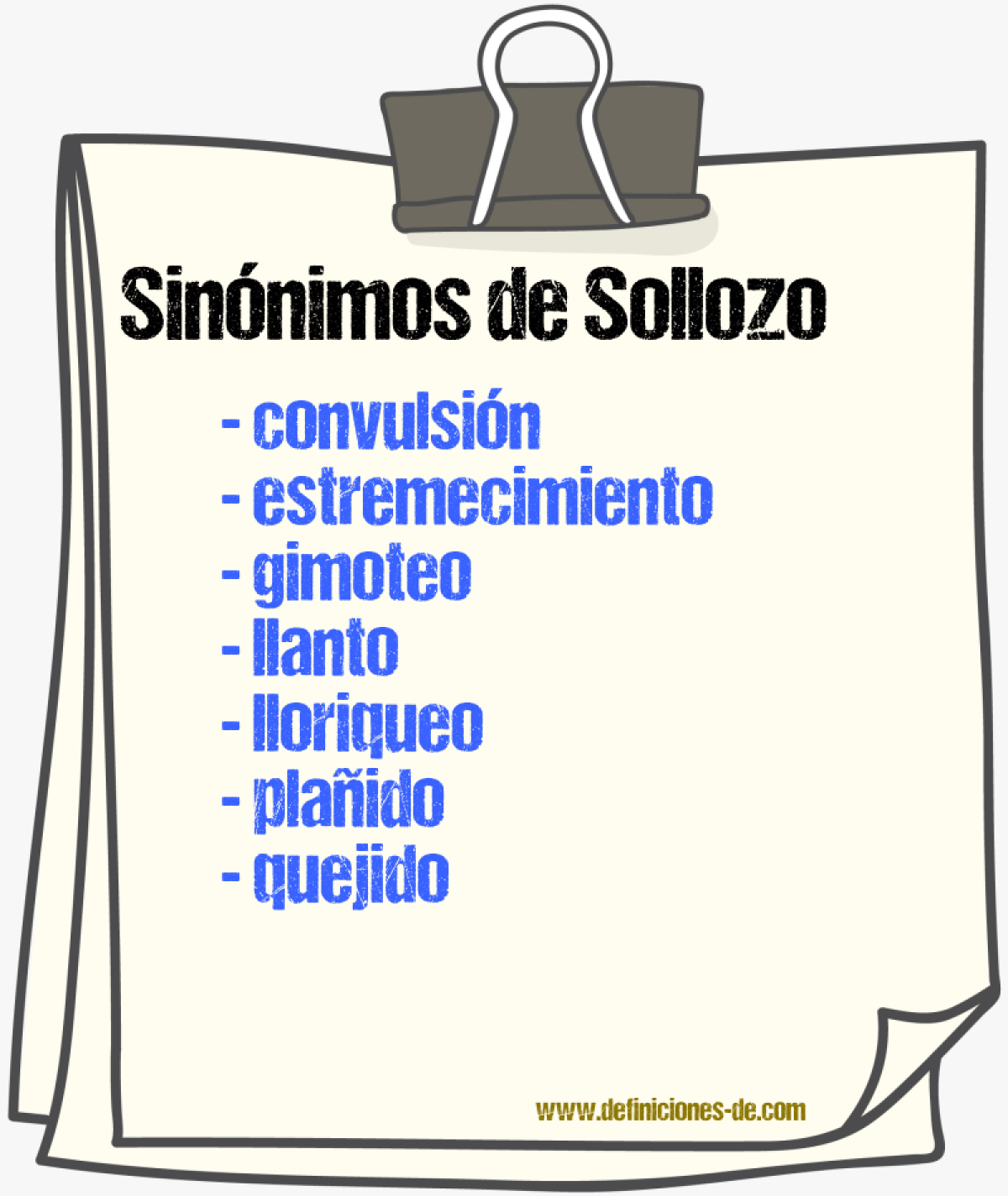 Sinnimos de sollozo