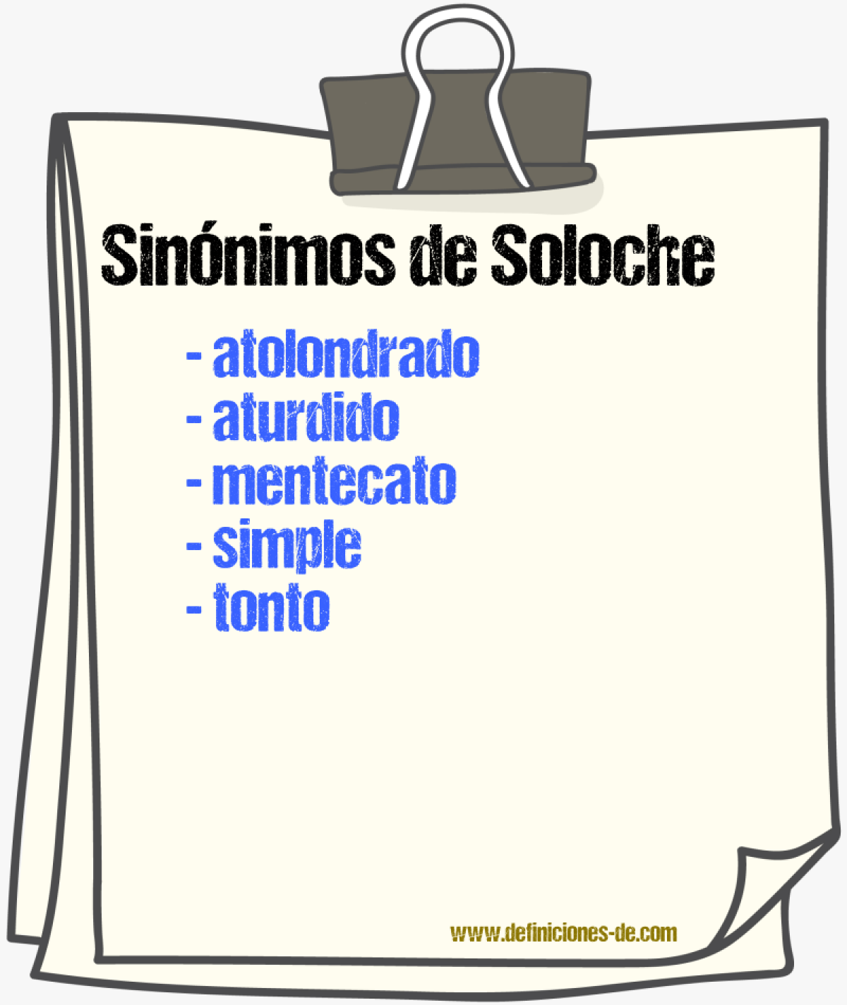 Sinnimos de soloche