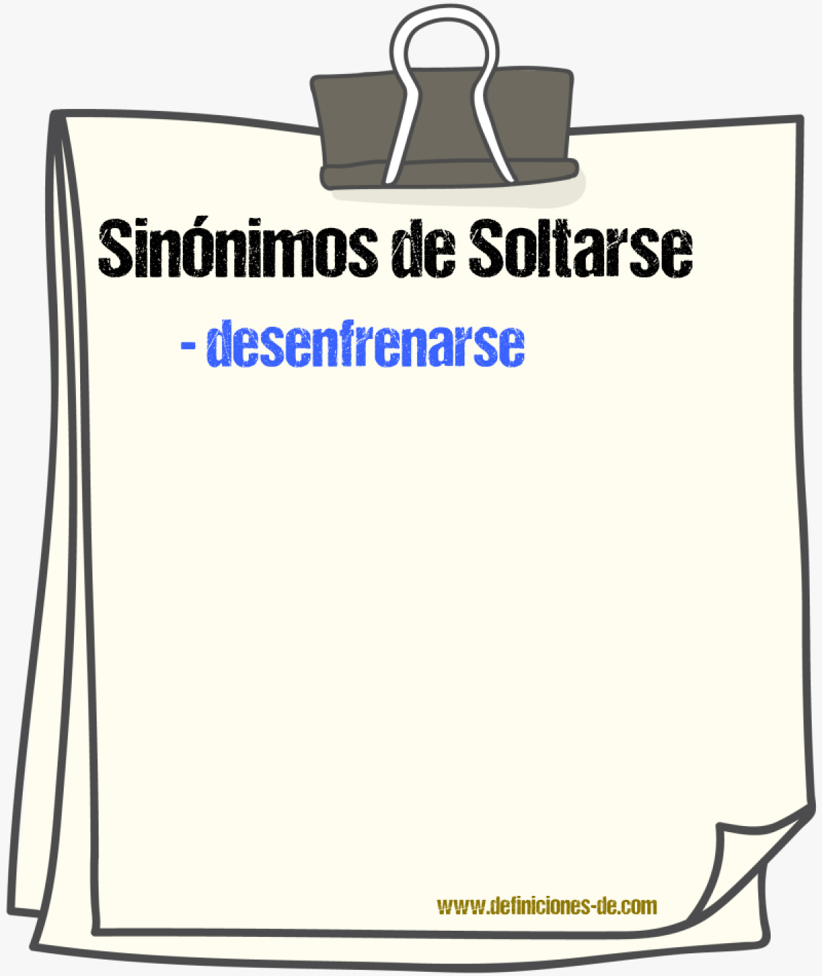 Sinnimos de soltarse