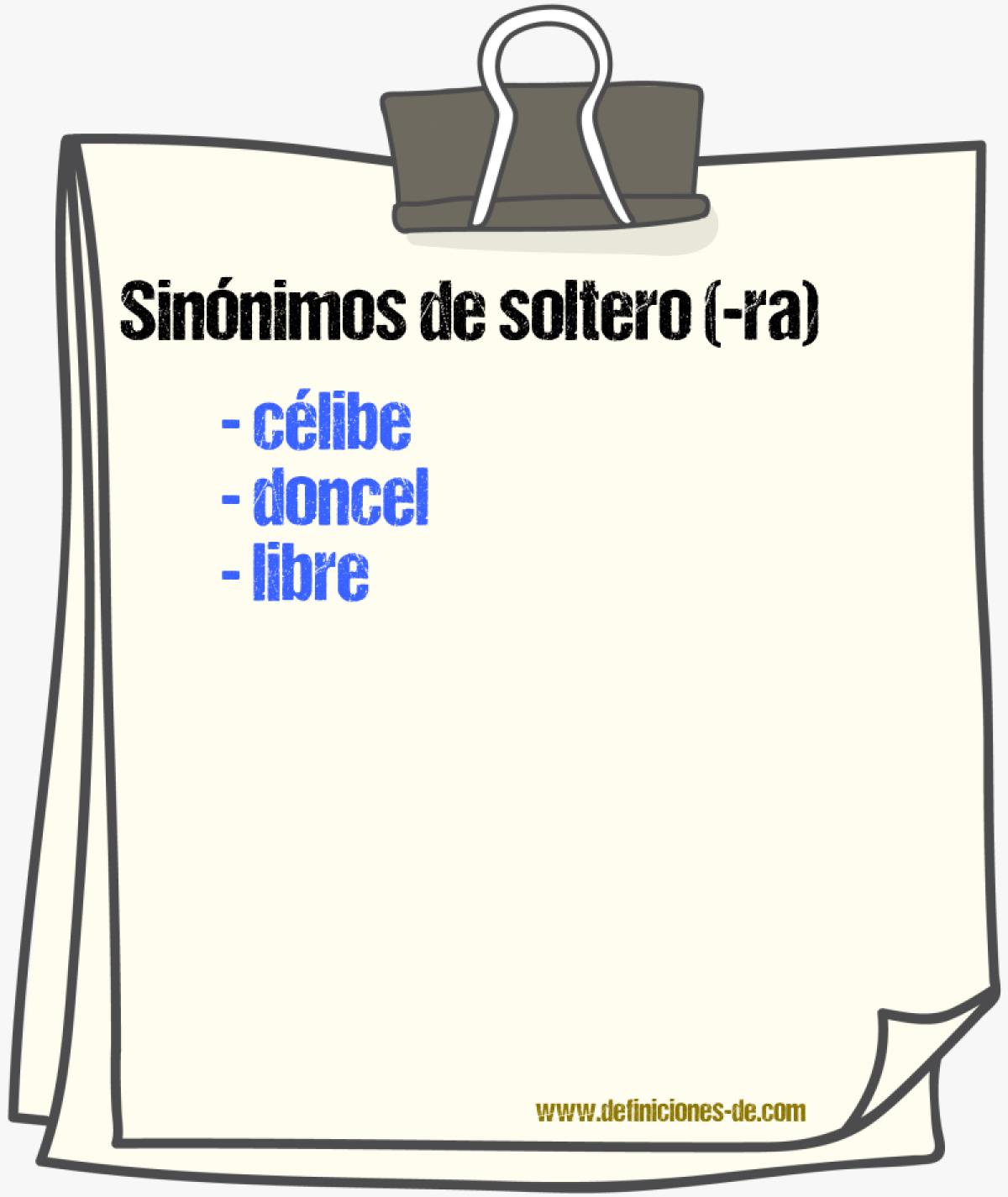 Sinnimos de soltero