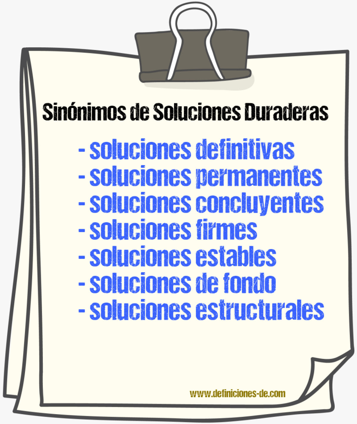 Sinónimos de soluciones duraderas