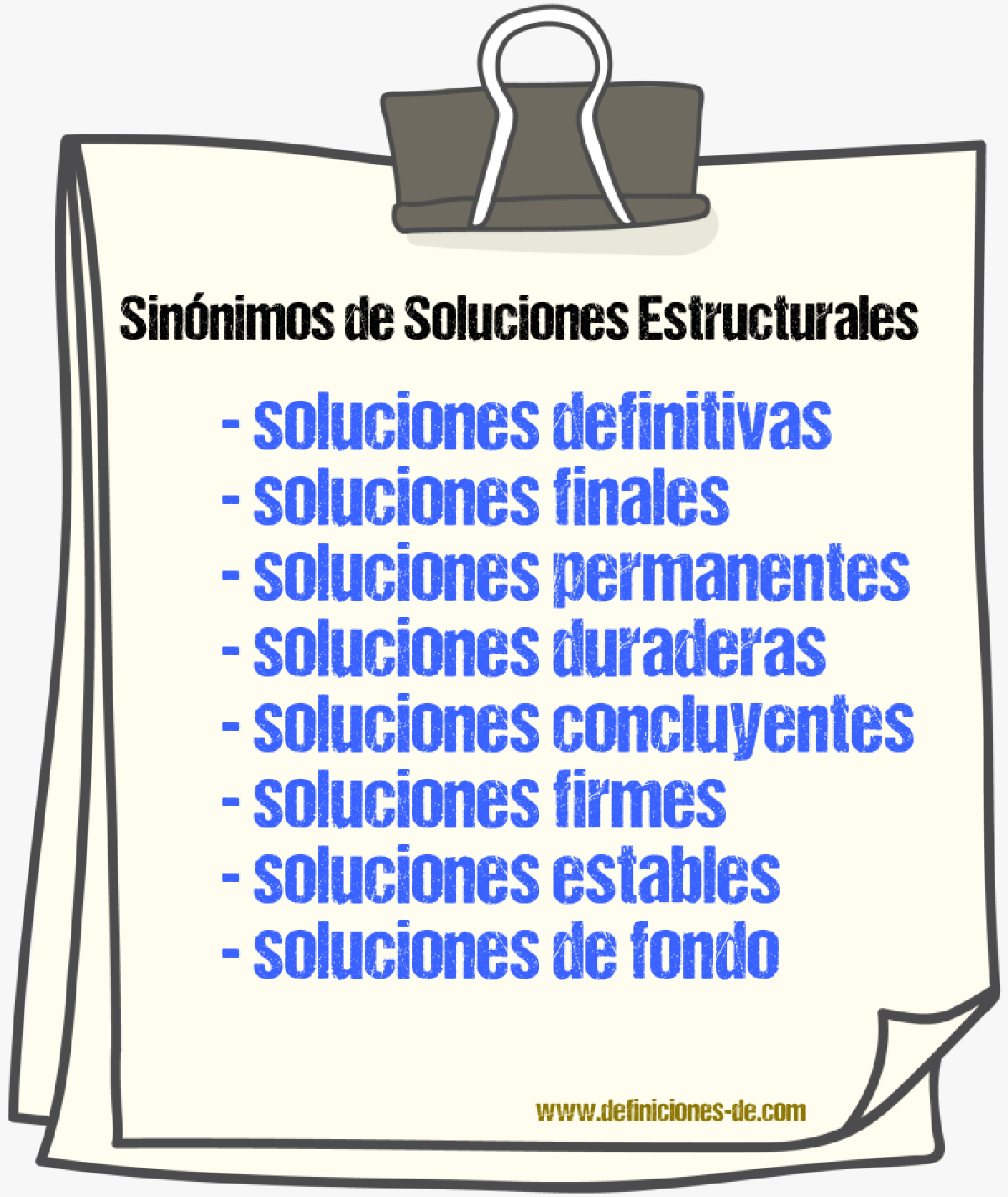 Sinónimos de soluciones estructurales