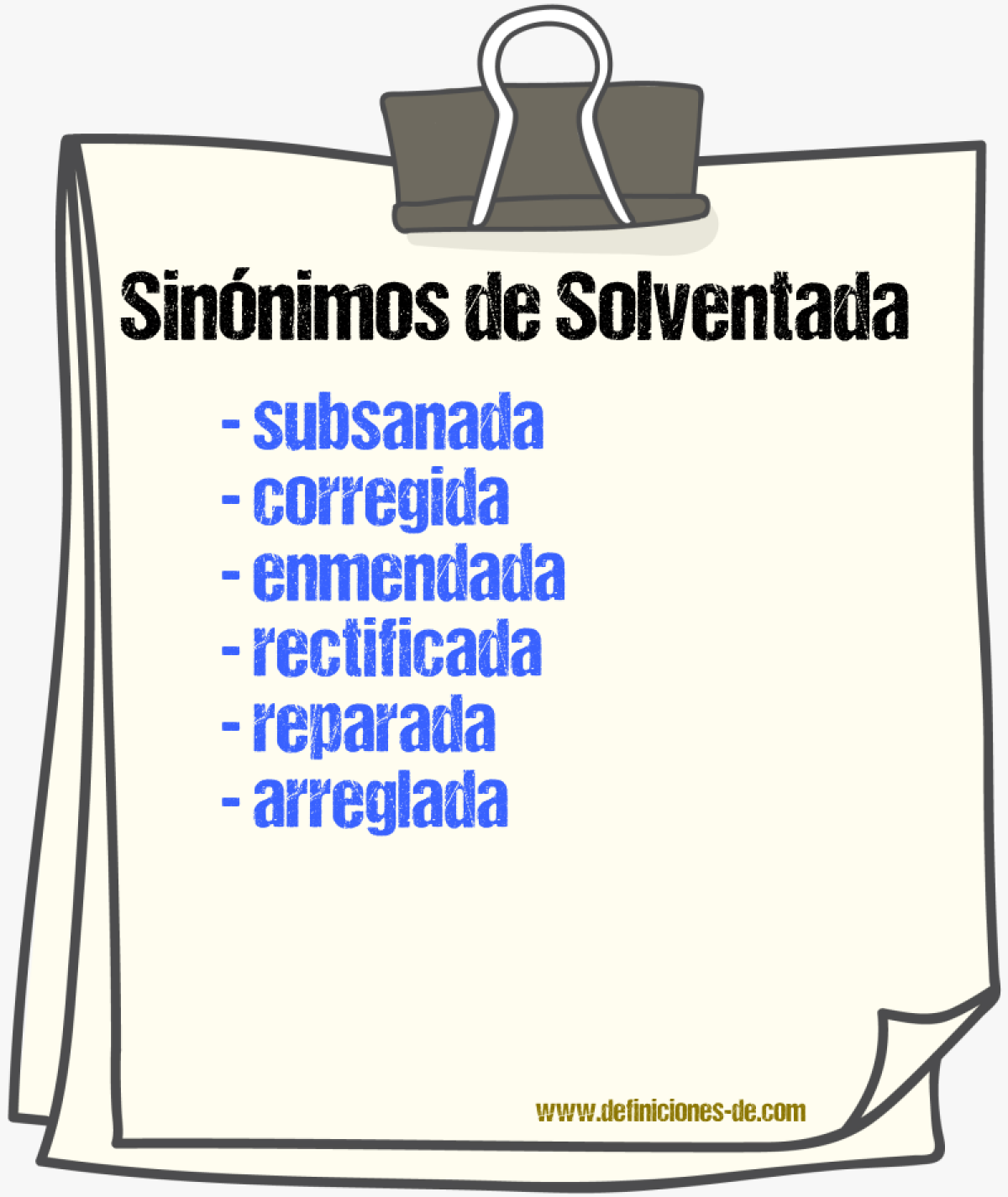 Sinónimos de solventada