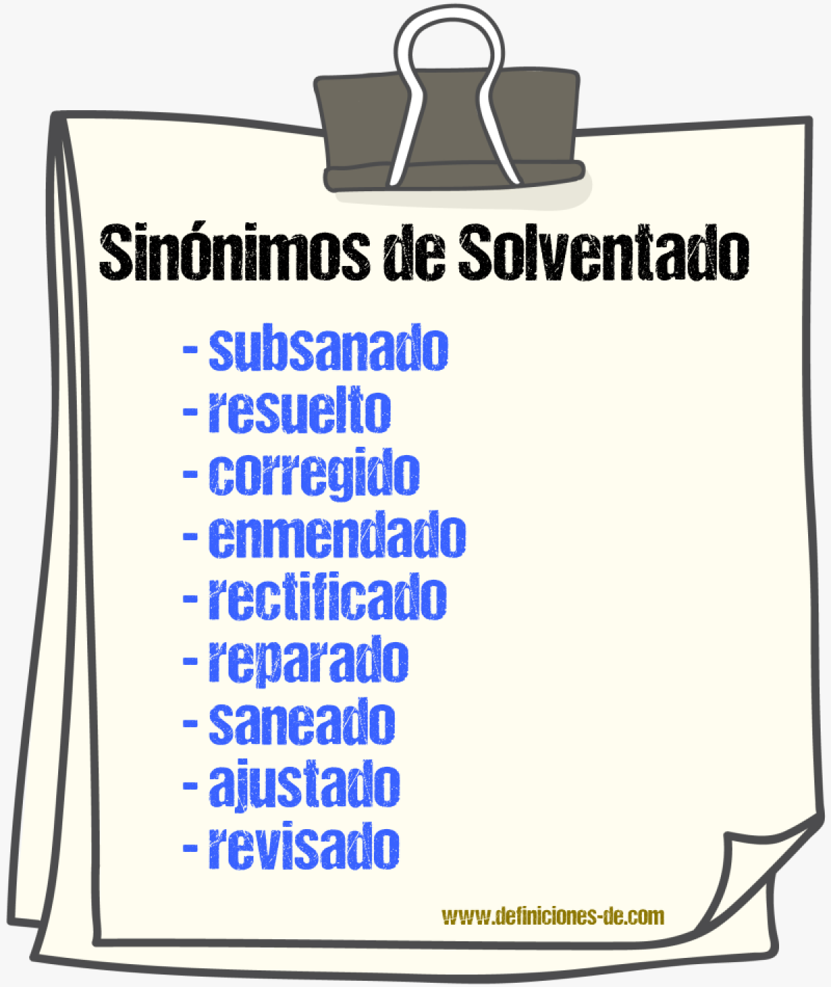 Sinónimos de solventado
