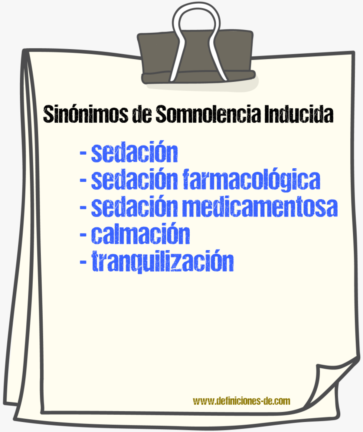 Sinónimos de somnolencia inducida