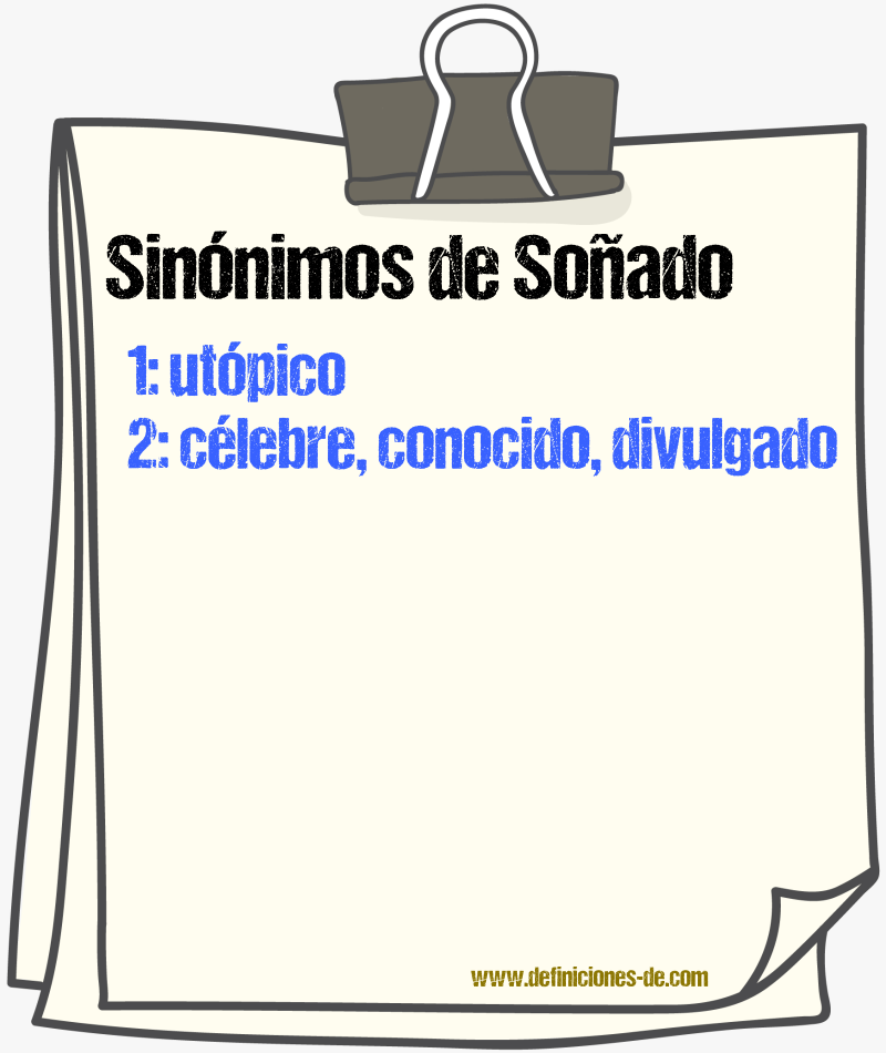 Sinnimos de sonado