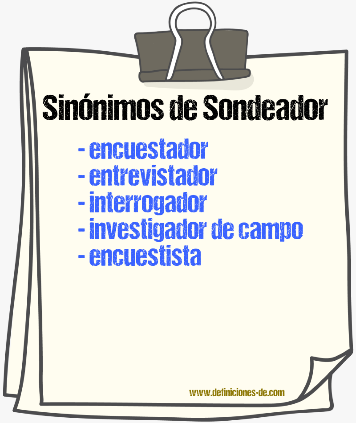 Sinónimos de sondeador