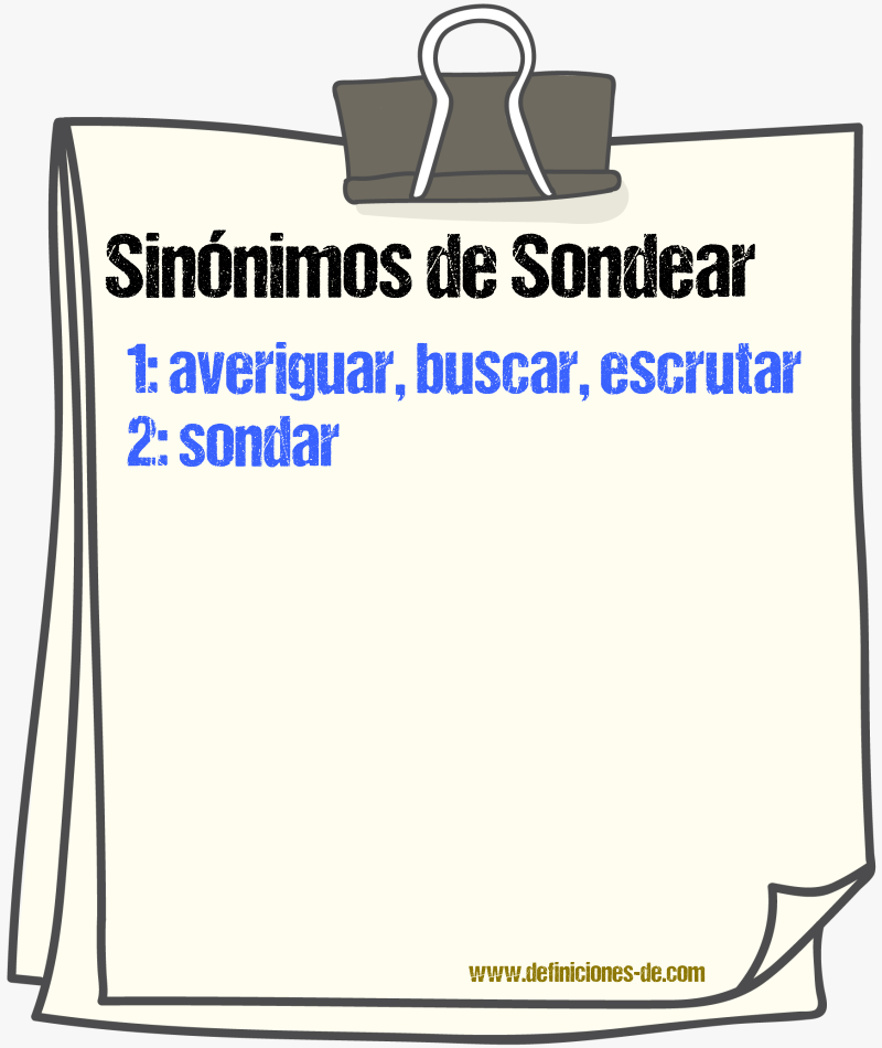 Sinnimos de sondear