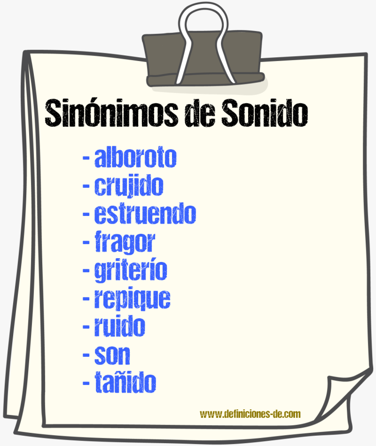 Sinnimos de sonido