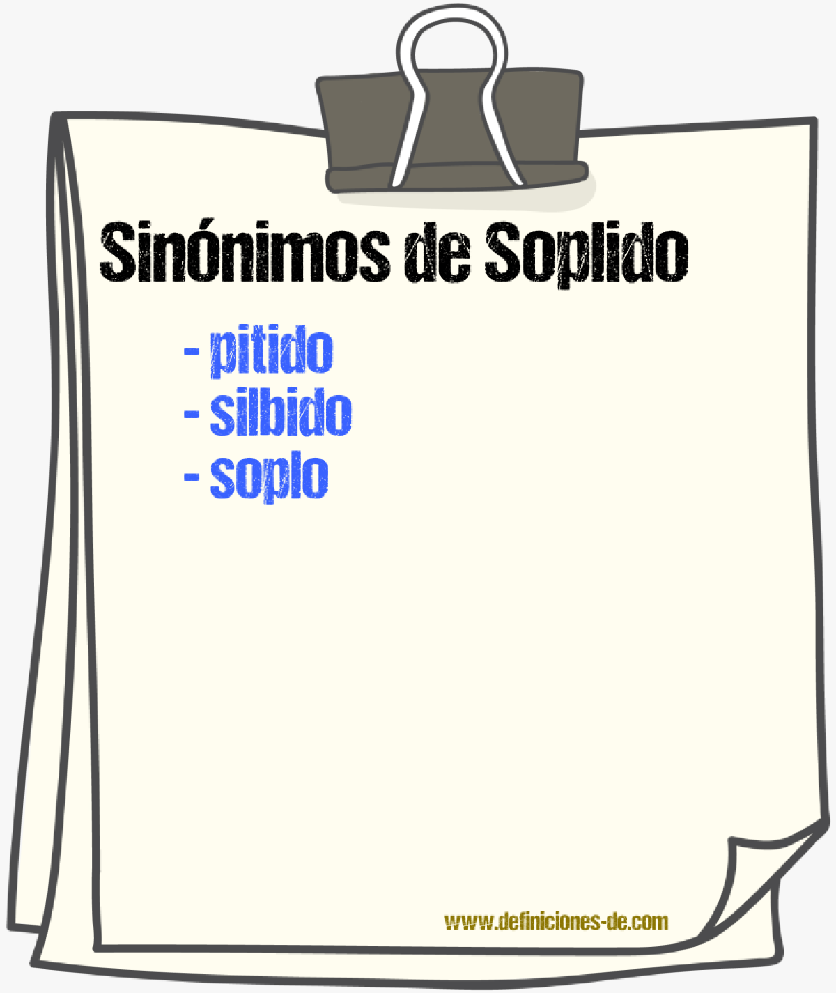 Sinnimos de soplido